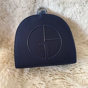 Giorgio Armani Beauty navy blue vanity bag
